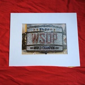 World Series of Poker World Champion bedazzled bejeweled ring art matted